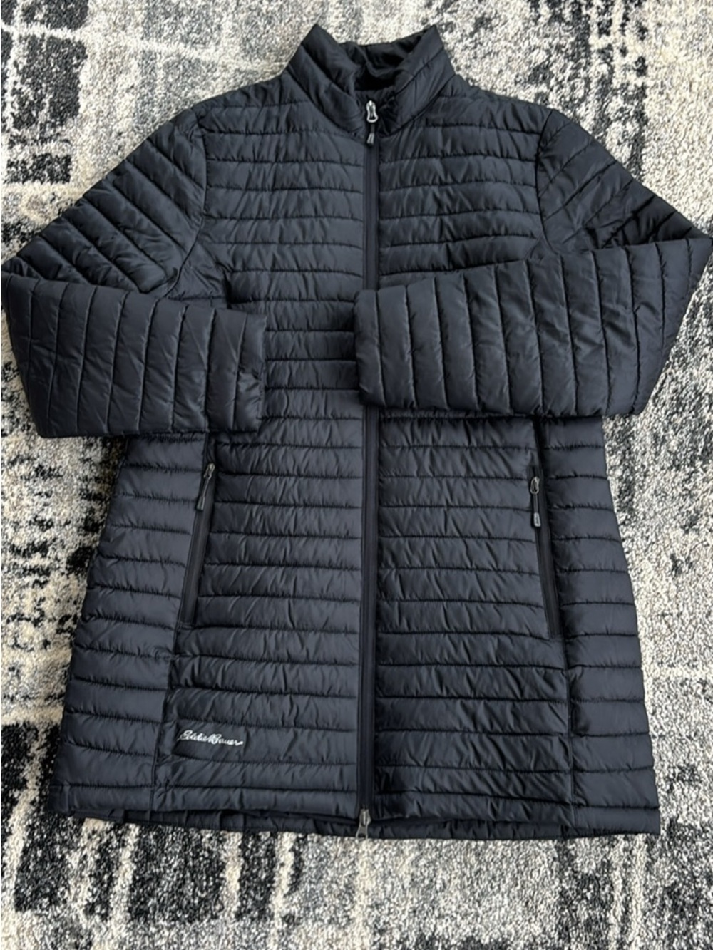 Eddie Bauer Black Quilted Packable Puffer Coat
